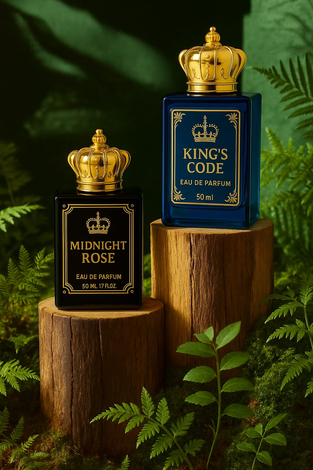 Couples Combo Pack Midnight Rose (Women) & King's Code (Men) Eau De Perfume 100ml(50ml×2) by Crown's Queue