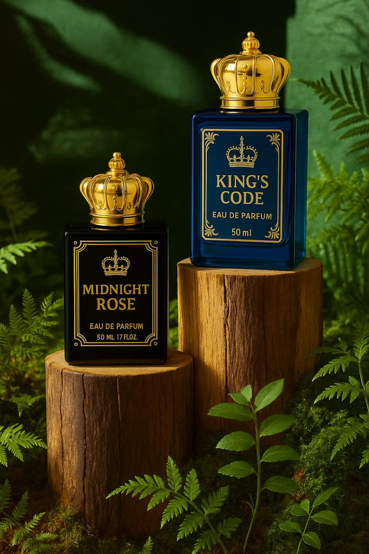 Couples Combo Pack Midnight Rose (Women) & King's Code (Men) Eau De Perfume 100ml(50ml×2) by Crown's Queue