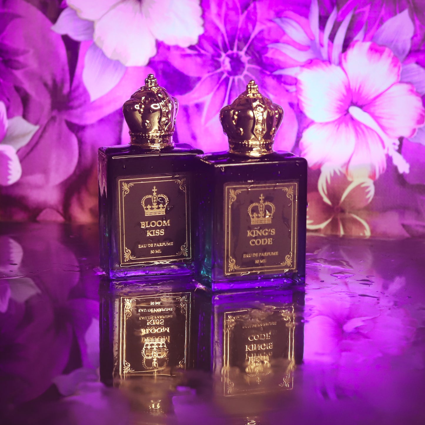 Couples Combo Pack King's Code & Bloom Kiss Eau De Perfume 100ml (50ml × 2) by Crown's Queue