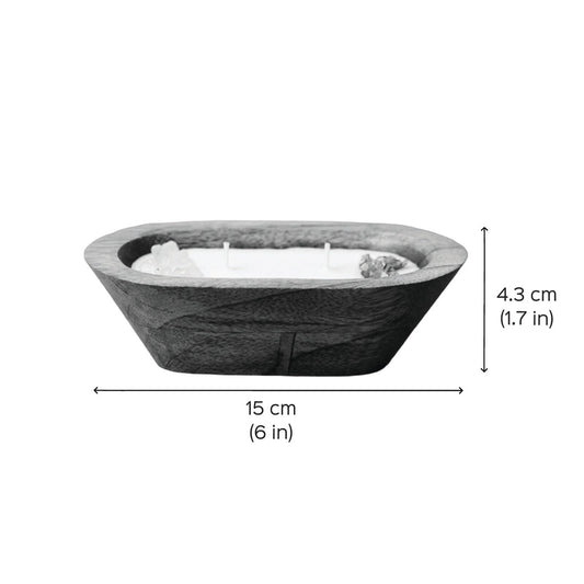 Wooden Boat Scented Candle 6" for Home Decoration