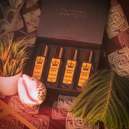 Crown's Queue 4 in 1 Gift set Royal Touch ( Unisex), Pure Focus(Unisex), Fresh Avenue(Unisex), Golden Hours(Unisex)