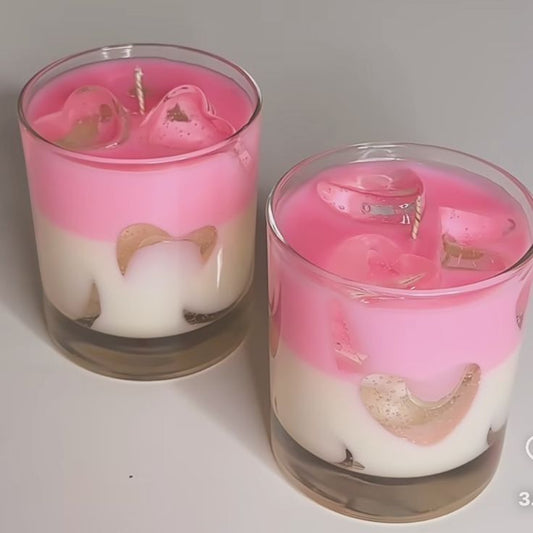 Strawberry Matcha Ice Scented Candle Pack of 2