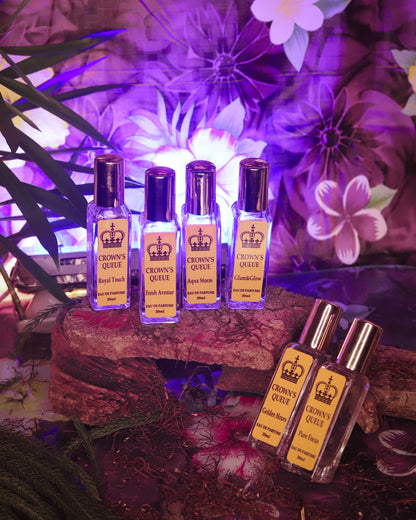 Crown's Queue Gift set of 6 Perfumes : Aqua Storm, Pure Focus, Royal Touch, Golden Hours, Fresh Avenue and Glam&Glow